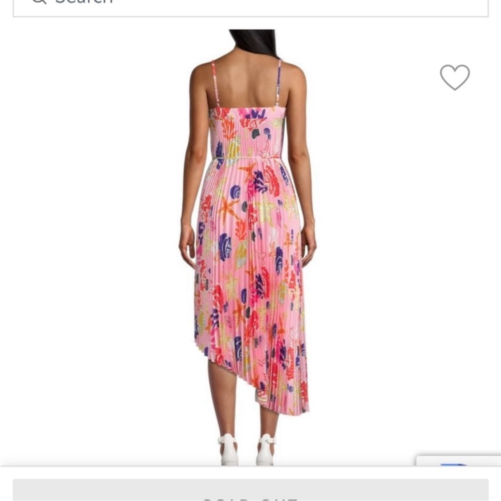 New Irene Seashell-Print Asymmetric Midi-Dress from Milly - Picture 10 of 16